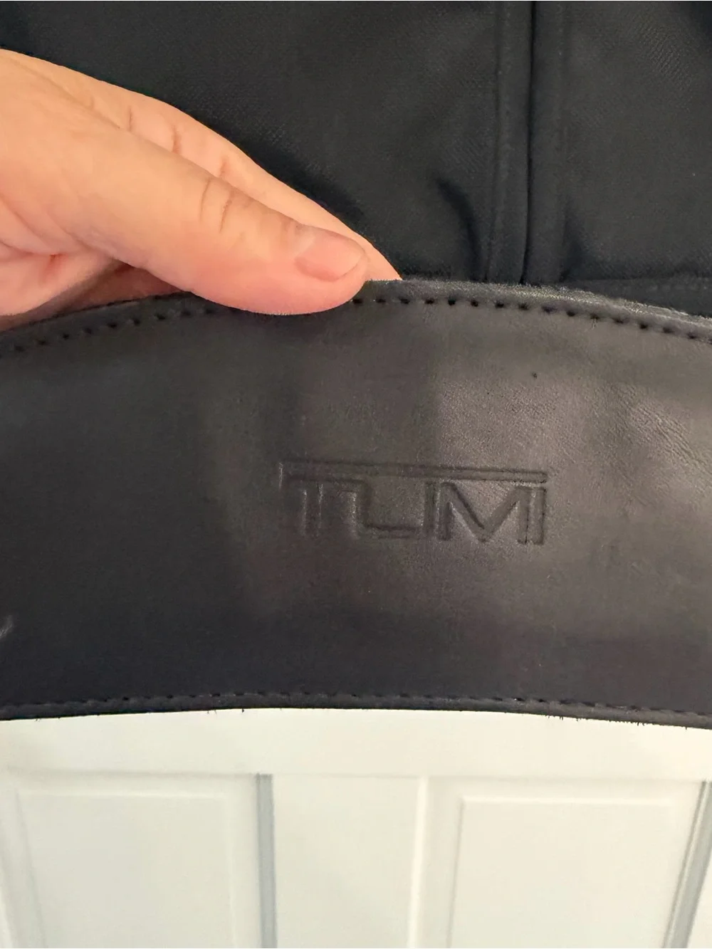 Black Men's Briefcase Laptop Bag - large three compartment Tumi